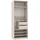 marmex möbel TRES Garderobenschrank 80x51x206cm Beige/Grau
