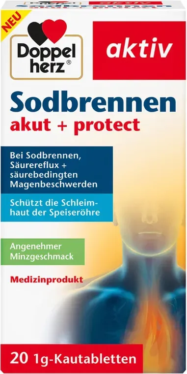 Doppelherz Aktiv Sodbrennen Akut + Schutz 20 Tabletten
