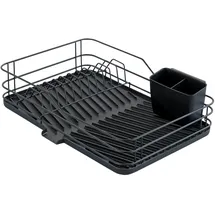 Wenko Geschirrabtropfer Schwarz 3-teilig - abnehmbare Sortierelemente