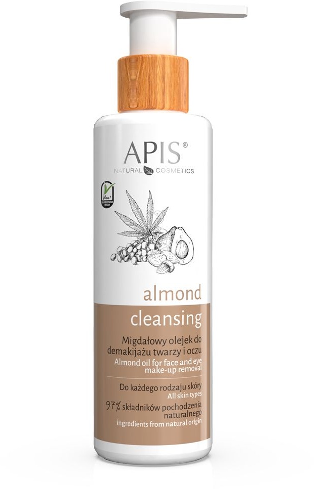 Apis Almond Cleansing, Mandelöl zum Entfernen von Gesichts- und Augen-Make-up 150 ml
