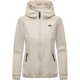 Ragwear Wasserdichte und atmungsaktive Damen Übergangsjacke leichte kurze Funktionsjacke mit Kapuze Dizzie Tech YOUMODO Bone025 Gr. XXL (44), bone, Obermaterial: 100% Polyester.