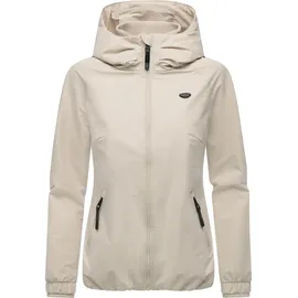 Ragwear Wasserdichte und atmungsaktive Damen Übergangsjacke leichte kurze Funktionsjacke mit Kapuze Dizzie Tech YOUMODO Bone025 Gr. XXL (44), bone, Obermaterial: 100% Polyester.