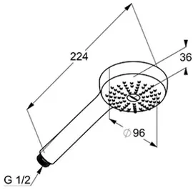 Kludi LOGO Handbrause 1S, Durchflussmenge 5l/min, Chrom, 6810005R-00