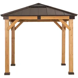 Sunjoy Zedernholz Gazebo RAPI - 273cm x 273cm, braun