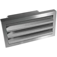 Airtec Flachkanal 175x80mm, Dunstabzug Küche Außengitter Edelstahl Lüftungsgitter, 585786