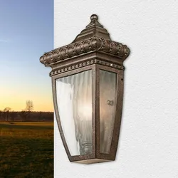 Licht-Erlebnisse Edle Wandleuchte LUCRETIA in Bronze Vintage außen