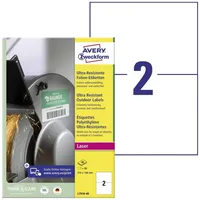 Avery Zweckform Folienetiketten ultra resistent, 210x148mm, wetterfest, weiß, 10