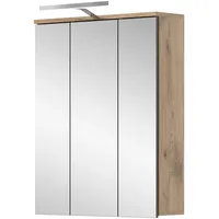 Inn.furn Badezimmer Spiegelschrank Eiche 60 cm, 3-türig "Tomaso"