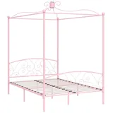 vidaXL Himmelbett-Gestell Rosa Metall 140 x 200 cm618258