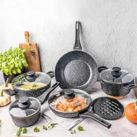 OEM KLAUSBERG Topf-Set 12-tlg. 2 x Kochtopf + 2 x Bratentopf + 2 x Stielkasserolle + 2 x Dämpfeinsatz + 2 x Fleischtopf