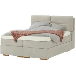 Wohnwert Boxspringbett mit Bettkasten Dormian Besta ¦ beige ¦ Maße (cm): B: 180 H: 136
