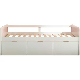 Begabino Stauraumbett Eino 90 x 200 cm Holz lackiert weiß