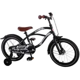 Volare Black Cruiser Kinderfahrrad 16 Zoll Mädchen Jungen Fahrrad ab 4 - 6 Jahre Größe 104 - 110 cm