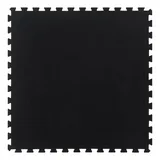 vidaXL Gummi-Bodenfliese Schwarz 100 x 100 cm 10 St.
