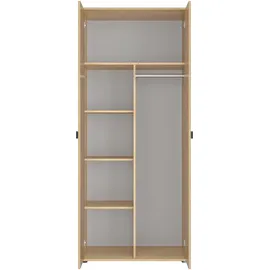 Gami Kleiderschrank 2-türig 86 x 200 x 58 cm Braun