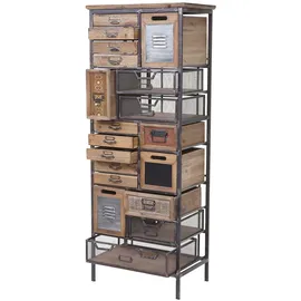 Mendler Apotheker-Schrank HWC-A43, Kommode, Tanne Holz massiv Vintage Shabby-Look 143x56x33cm