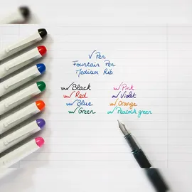 Pilot Pen Pilot V-Pen, Tintenschreiber mit Edelstahlfeder in M, 6er Set Schwarz - 6 Stück