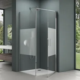 mai & mai Rav36-Plus Eckdusche mit Pendeltür rechts 80 x 100 cm transparent ESG-Sicherheitsglas