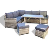 Home Deluxe Rattan Sitzgruppe Bahia 6-tlg. anthrazit
