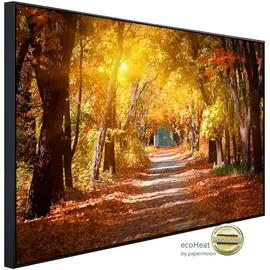 Papermoon Infrarotheizung Gasse im Herbstpark, sehr angenehme Strahlungswärme bunt