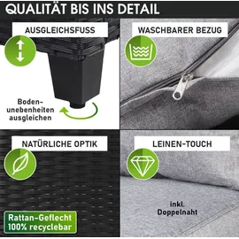 Brast Delight Loungeset schwarz/grau