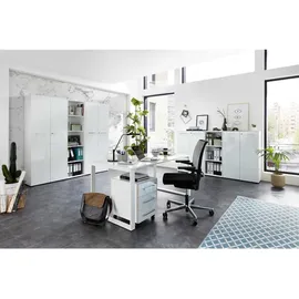 Germania GW-Monteria Aktenschrank 80 x 37 x 196 cm weiß