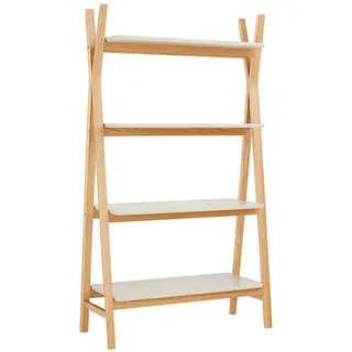 loft24 Leiterregal Annette, Standregal, Bücherregal im Skandinavischen Design, 179 cm hoch weiß