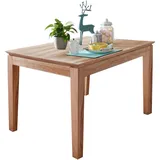 Livetastic Esstisch Braun Kernbuche massiv rechteckig konisch, 90x75x140 cm ausziehbar