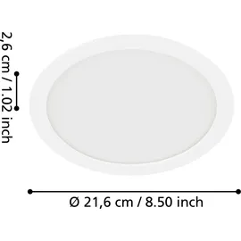 EGLO Fueva 5 21,6 cm weiß