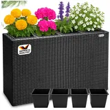 CASARIA Blumentopf 95 x 27 x 60 cm schwarz