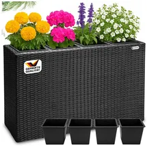 CASARIA Blumentopf 95 x 27 x 60 cm schwarz