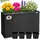 CASARIA Blumentopf 95 x 27 x 60 cm schwarz