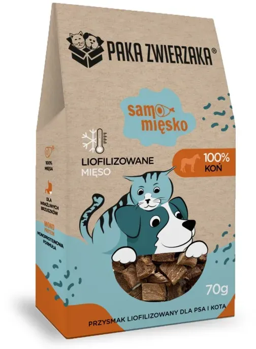 Paka Zwierzaka Gefriergetrockneter Leckerbissen Samo Mięsko Pferd 70 g
