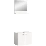 xonox.home Boston/Tampa Waschbeckenunterschrank / Spiegel 110x70 cm - Silber