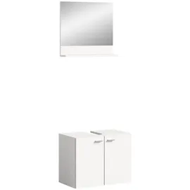 xonox.home Boston/Tampa Waschbeckenunterschrank / Spiegel 110x70 cm - Silber