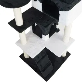 Wiltec Kratzbaum 130 cm schwarz/weiß