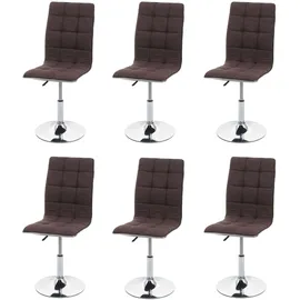 MCW Esszimmerstuhl C41 Stoff braun 6er Set