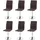 MCW Esszimmerstuhl C41 Stoff braun 6er Set