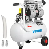 Vevor 25L Leiser Kompressor Druckluft 750W Druckluftkompressor Flüsterkompressor Luftabgabe Extra Ölfreier Luftkompressor