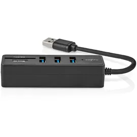 Nedis USB-Hub USB-A Stecker 3x USB A Buchse 5-Port Port(s) USB 3.2 Gen 1 Stromversorgung über USB 5 Gbps SD & MicroSD