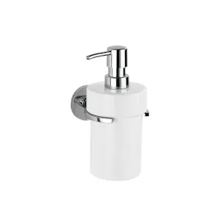 Wenko Seifenspender Isera 25032100 silber/weiß Edelstahl/Keramik 200,0 ml