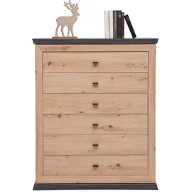 hom'in Kommode Benton 95 x 115 x 43 cm Silber