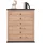 hom'in Kommode Benton 95 x 115 x 43 cm Silber