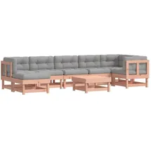vidaXL Garten-Lounge-Set 8-tlg. braun