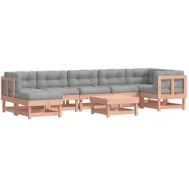 vidaXL Garten-Lounge-Set 8-tlg. braun