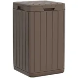 vidaXL Outdoor-Mülltonne Braun 38x38x65 cm PP