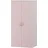 [en.casa] Kinderkleiderschrank Sandnes 123 x 60 x 40 cm Holznachbildung weiß rosa