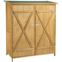 Wiltec Gerätehaus XXL 136 x 65,5 x 160 cm braun 60191