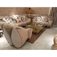 JVmoebel Polstergarnitur Antike Barock Sofa Garnitur im Rokoko Stil 3er 2er 1er Couch, Made in Europa beige