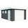 Palmako Einzelgarage Rasmus 4,20 x 5,98 m grau mit Holztor